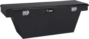 UWS TBSD-63A-BLK Black 63" Single Lid Deep Angled Crossover Tool Box with Beveled Insulated Lid