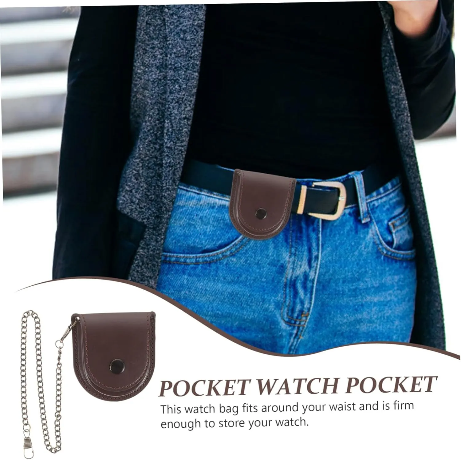 VALICLUD 3pcs Vintage Pocket Watch Pouch Watch Storage Case Pocket Case Chains Portable Pouch