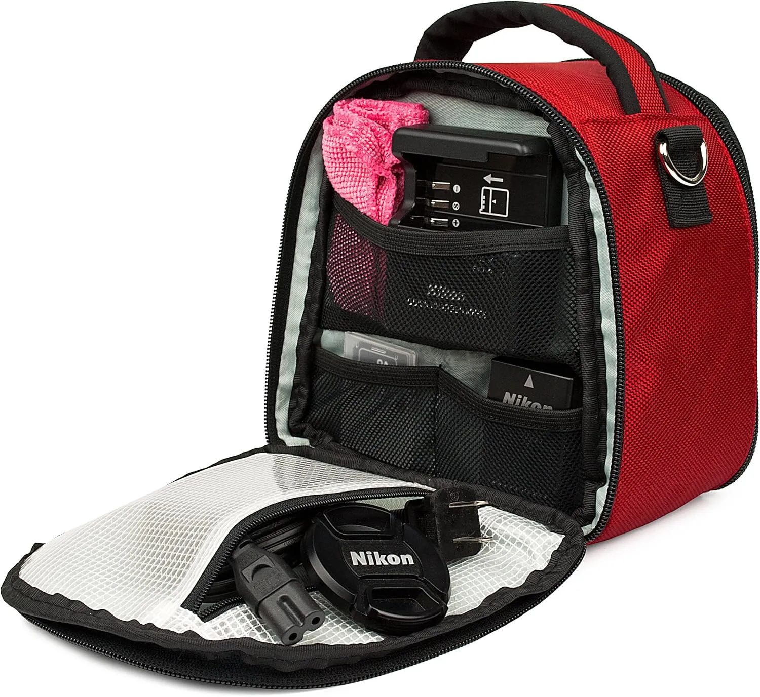 Vangoddy Laurel Fire Red Carrying Case Bag for Leica SL-System, M-System, Q, APS-C System, X, Compact