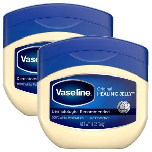 Vaseline Petroleum Jelly Value-Size 2-Pack – Dermatologist Recommended Skin Protectant, Healing Ointment for Beauty & Personal Care, 13 Oz Ea