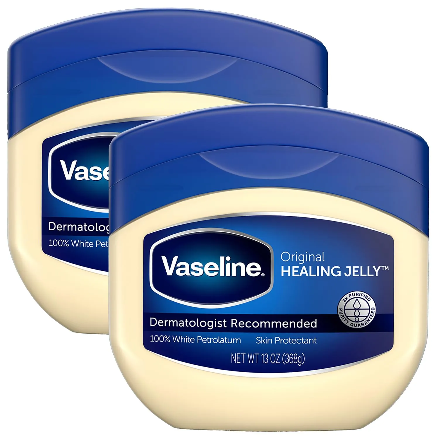 Vaseline Petroleum Jelly Value-Size 2-Pack – Dermatologist Recommended Skin Protectant, Healing Ointment for Beauty & Personal Care, 13 Oz Ea