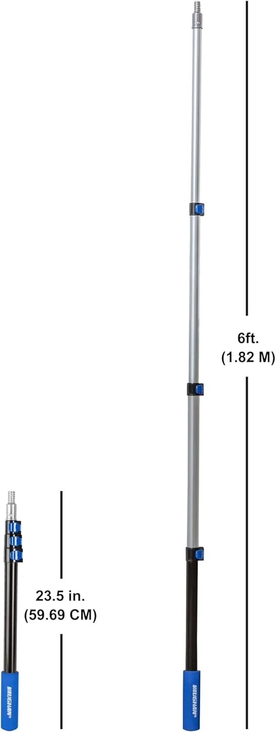 Vaughan 6 Feet Paint Extension Pole, Telescopic High Reach Painting Accessory - 050200E