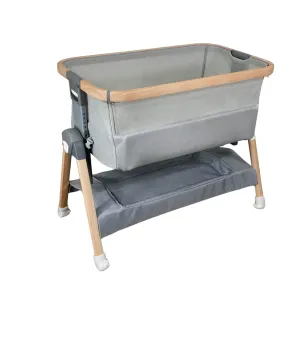 Venice Child California Dreaming Portable Bedside Bassinet, Grey/Wood