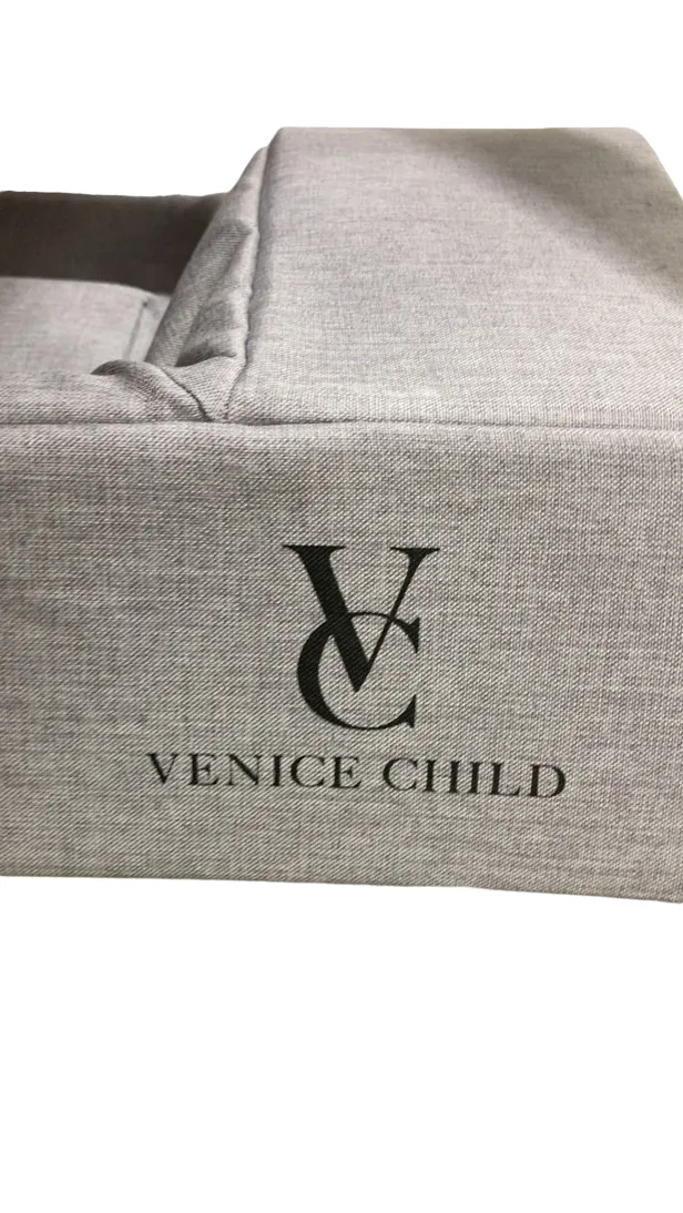 Venice Child California Dreaming Portable Bedside Bassinet, Grey/Wood