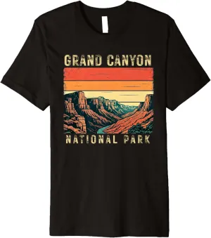 Vintage Grand Canyon National Park Sunset Landscape Design Premium T-Shirt