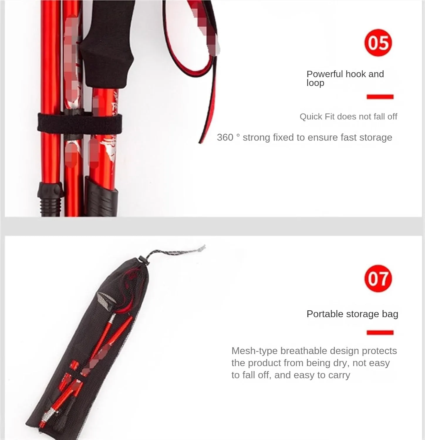 Walking Stick Hiking Poles Folding Trekking Poles Telescopic Poles Ultra-Light Poles for Outdoor Walking Hiking Hiking Gear Trekking Poles