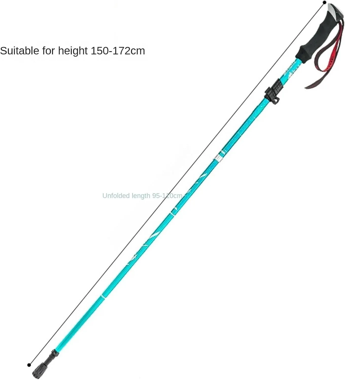 Walking Stick Hiking Poles Folding Trekking Poles Telescopic Poles Ultra-Light Poles for Outdoor Walking Hiking Hiking Gear Trekking Poles