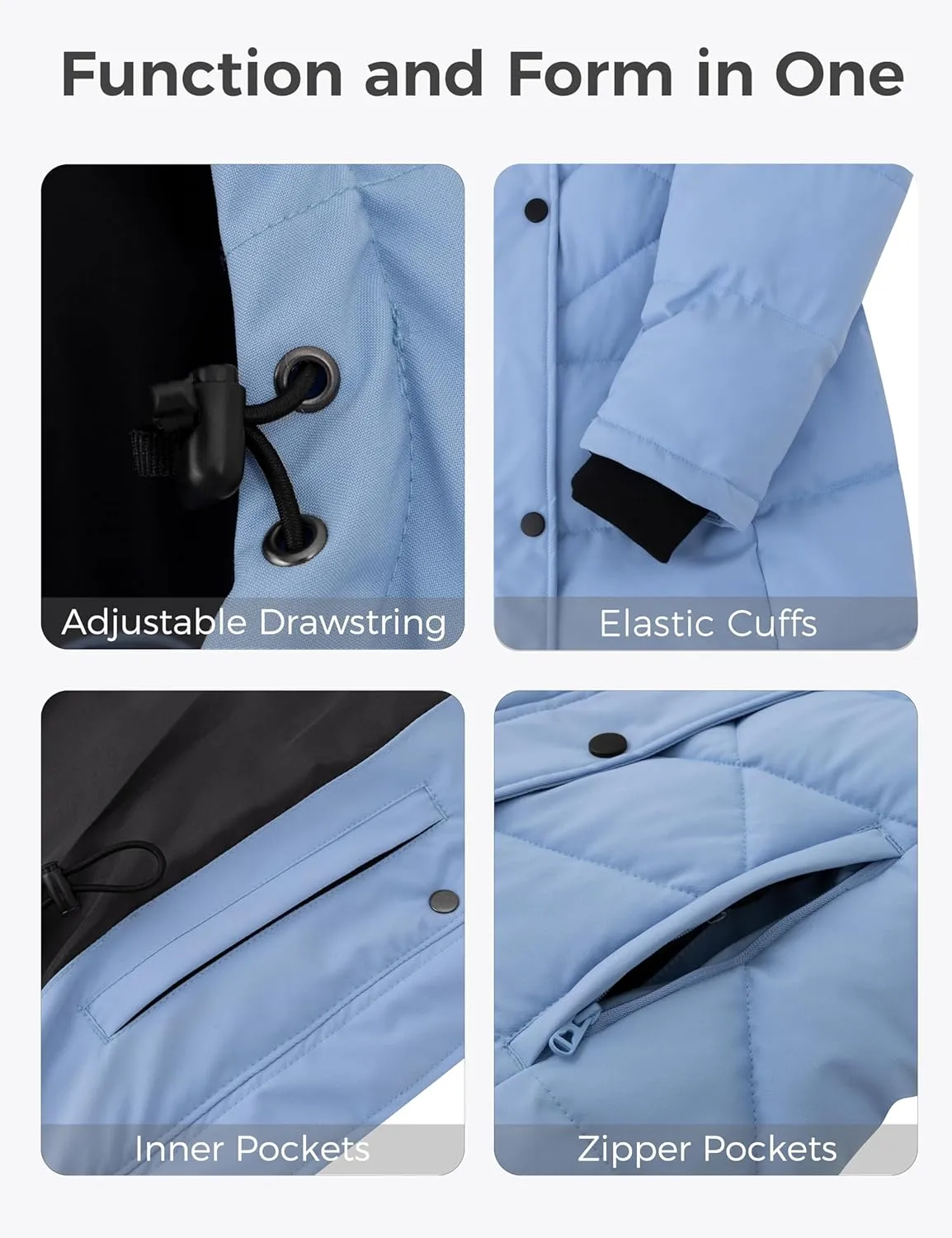 wantdo Women's Winter Jacket Puffy Coat Puffer Jackets Warm Winter Coats
