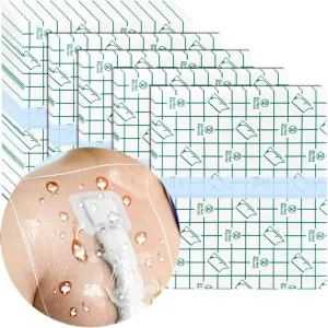 Waterproof Shower Protector Bandage 12x16 inch for Large Port Surgery Incisions Guard Tattoo Second Skin Healing Aftercare Cover Bath Patch Transparent Film Clear Adhesive Wounds Dressing (Pack of 14)