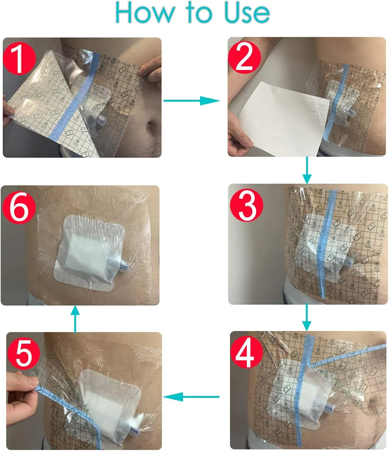 Waterproof Shower Protector Bandage 12x16 inch for Large Port Surgery Incisions Guard Tattoo Second Skin Healing Aftercare Cover Bath Patch Transparent Film Clear Adhesive Wounds Dressing (Pack of 14)