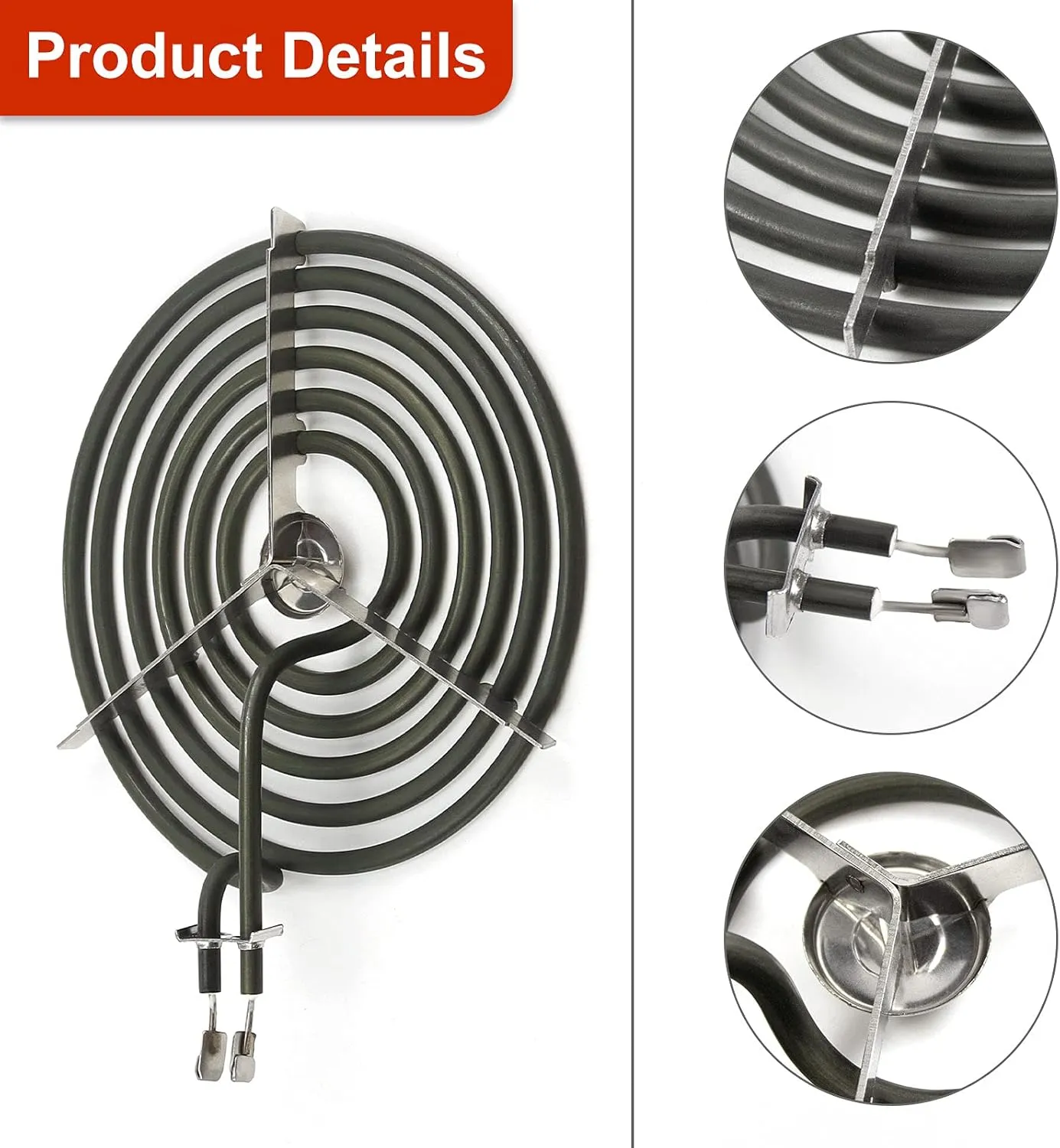 WB30M2 Range 8" Large Surface Burner Element Coil Replacement for G.E 6 Turns Electric Stove Range Burner by AMI PARTS