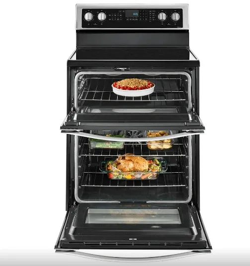 Whirlpool YWGE745C0FS - Electric Range, 30 inch Exterior Width, Self Clean, Convection, 5 Burners, 6.7 cu. ft. Capacity, 2 Ovens, Stainless Steel colour True European Convection