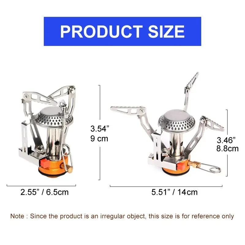 WIDESEA Foldable One-Piece Gas Stove – Portable Butane Camping Burner
