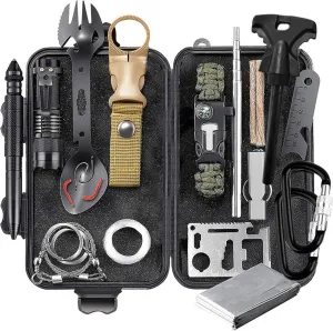 Wilderness Survival Gear, Outdoor Adventure Set, Disaster Prevention First aid kit