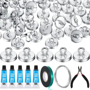 WILLBOND Plant Anchor Kit 80 Pcs Vine Anchors 5 Pack Silicone Adhesive Sealant 1 Roll Garden Tie Tape 1 Roll Metal Wire 1 Piece Wire Cutters for Trellis Vine and Wall Climbing Plants Supplies