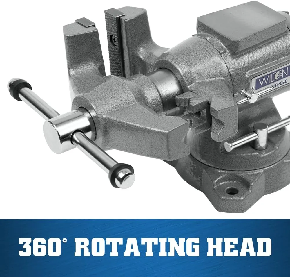 Wilton Multi-Purpose Bench Vise, 4-1/2" Width, 4-1/4" Max Jaw Opening, 2-1/4" Throat (Model 450P)