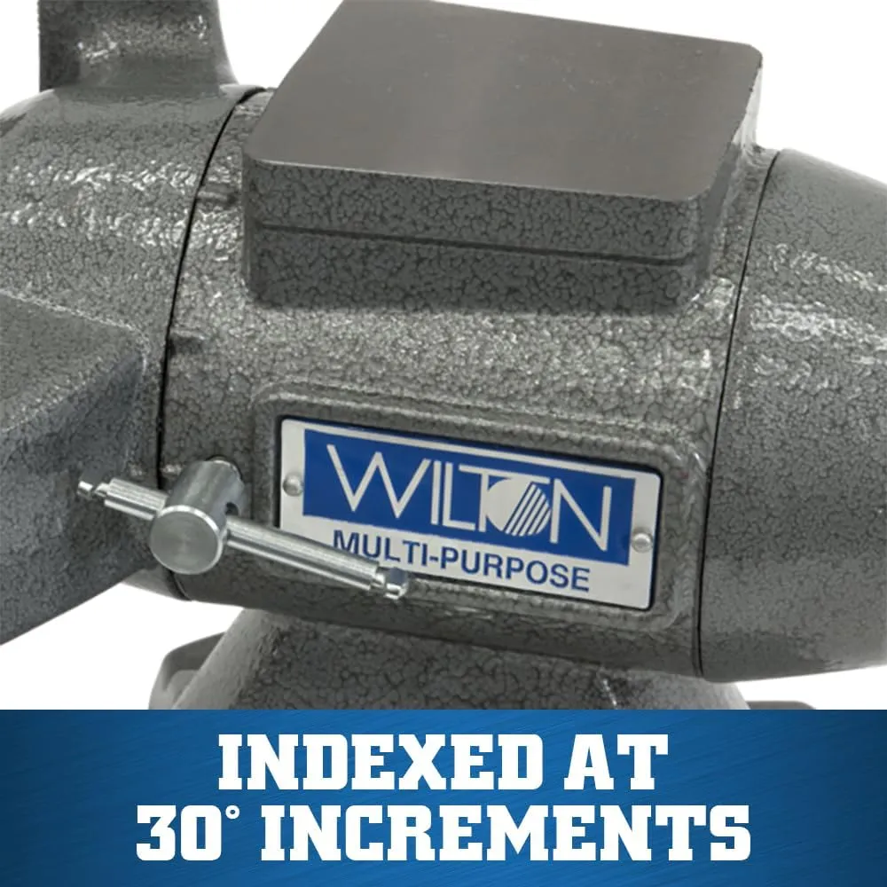 Wilton Multi-Purpose Bench Vise, 5-1/2" Jaw Width, 5" Max Jaw Opening, 2-3/4" Throat (Model 550P)