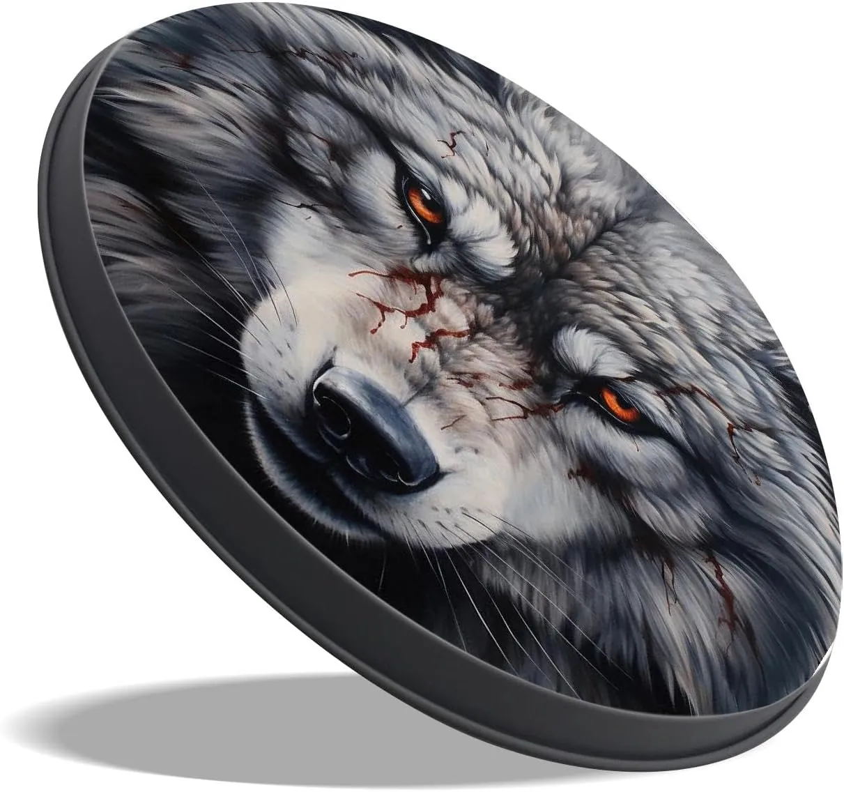 Wolf Design Set of 4 Stove Burner Covers - Premium Round Electric Stove Range Protectors,8 IN & 10 IN