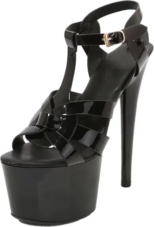 Women's 17cm/7" Beige Sandals - Starry Sky Gothic Pole Dance Pumps