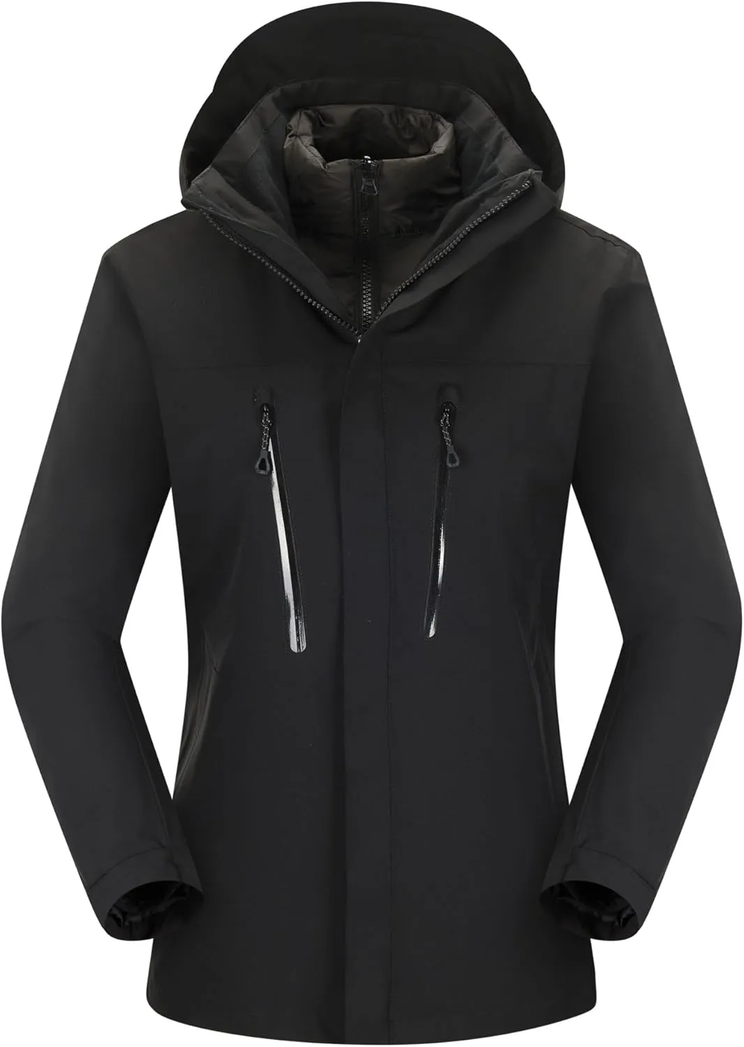 Women's 3-in-1 Waterproof Jacket Ski Jacket Winter Warm Waterproof Jacket