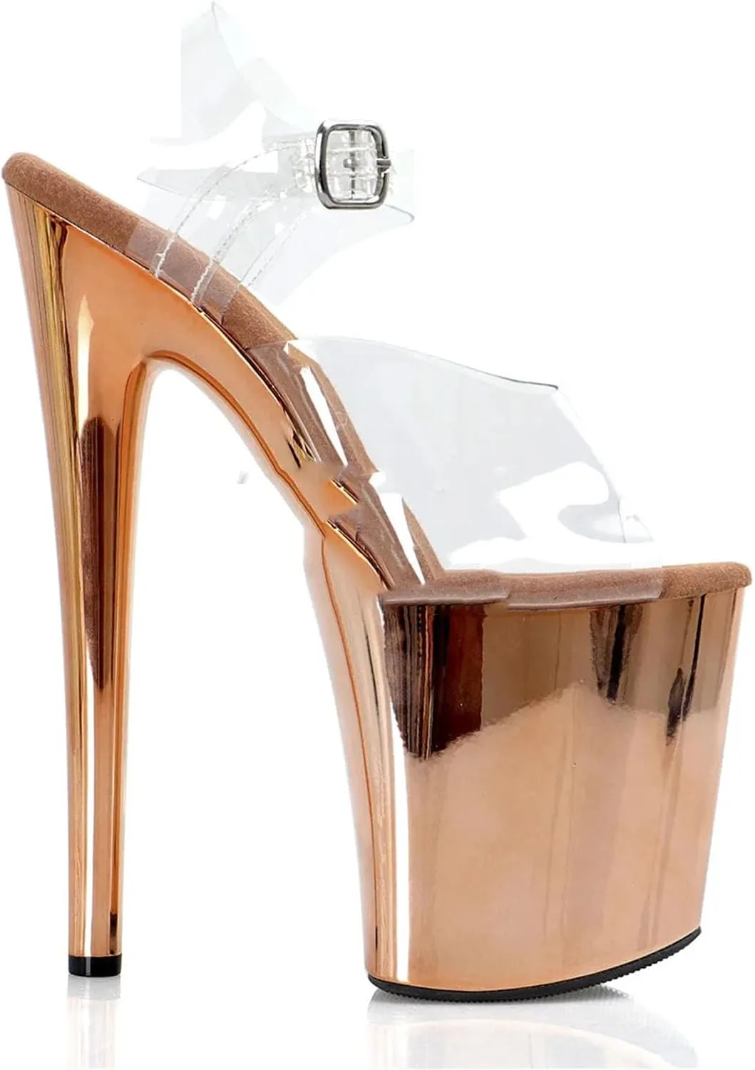 Women's 8-Inch Exotic Sandals - 20cm Thin Heels for Pole Dance & Catwalk