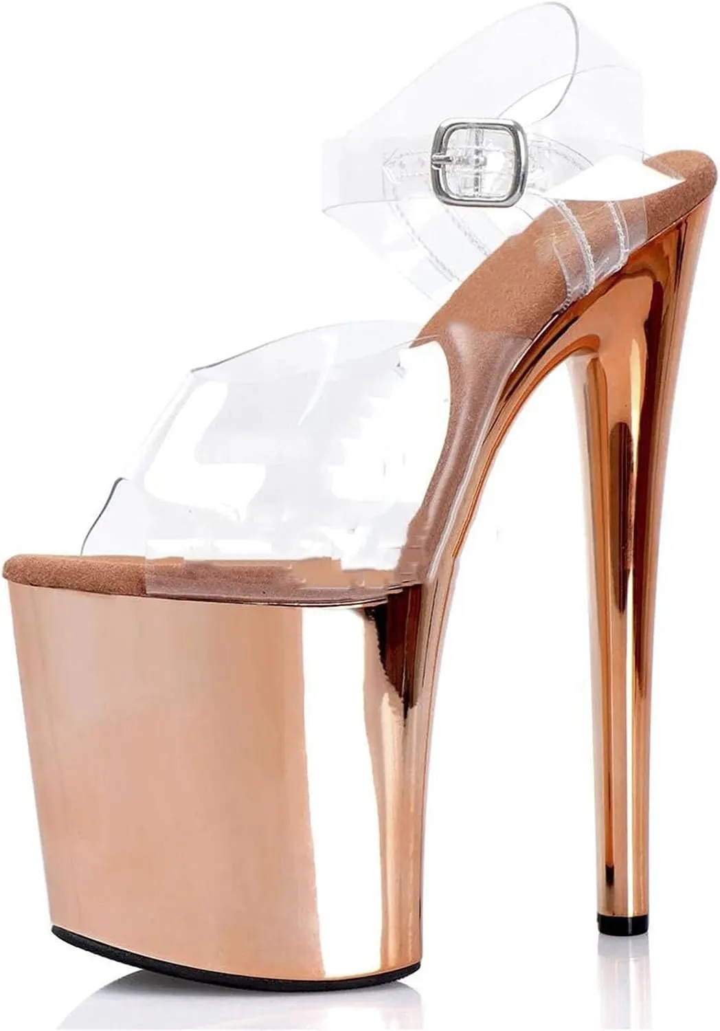 Women's 8-Inch Exotic Sandals - 20cm Thin Heels for Pole Dance & Catwalk