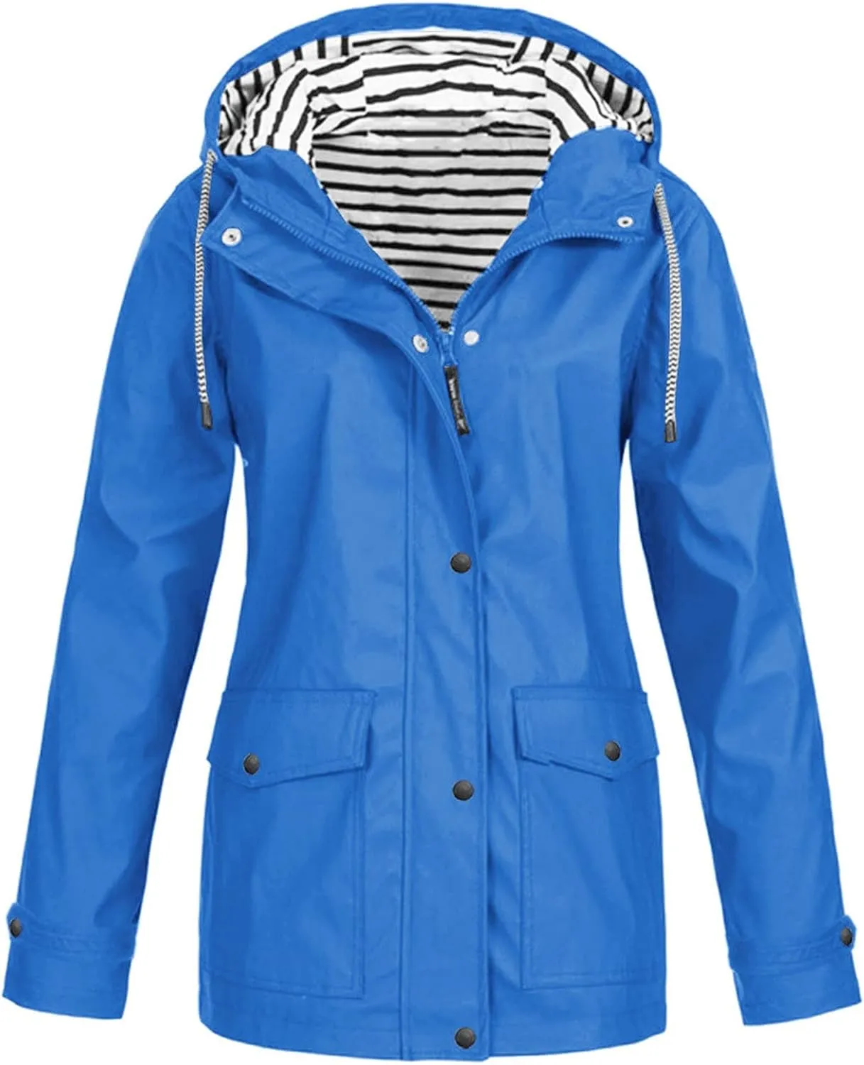 Women's Rain Jacket Waterproof Hooded Windbreaker Lightweight Trench Coat Active Outdoor Raincoat With Hood