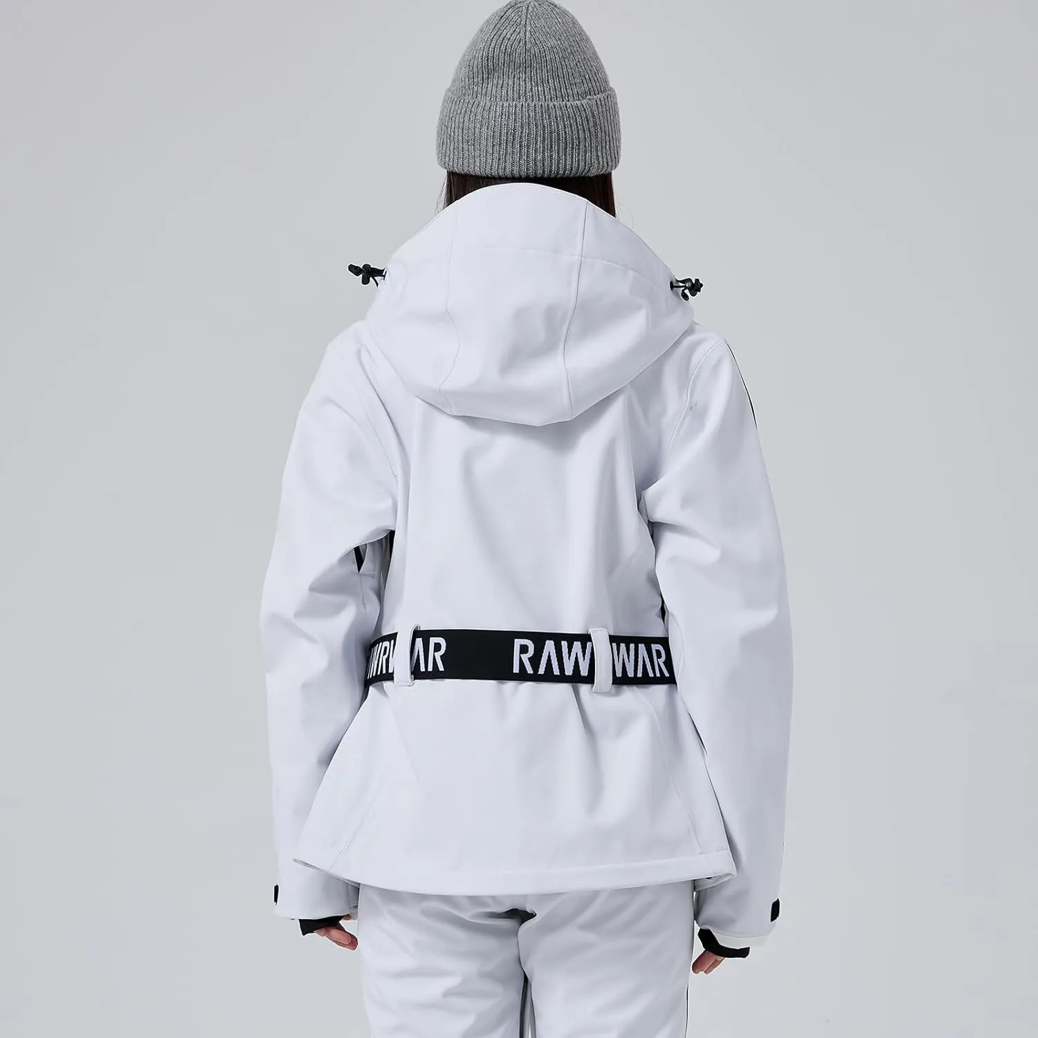 Women's Waterproof Ski Jackets Outdoor Warm Windproof Snow Jacket Mountain Snowboard Hooded Raincoat with Belts