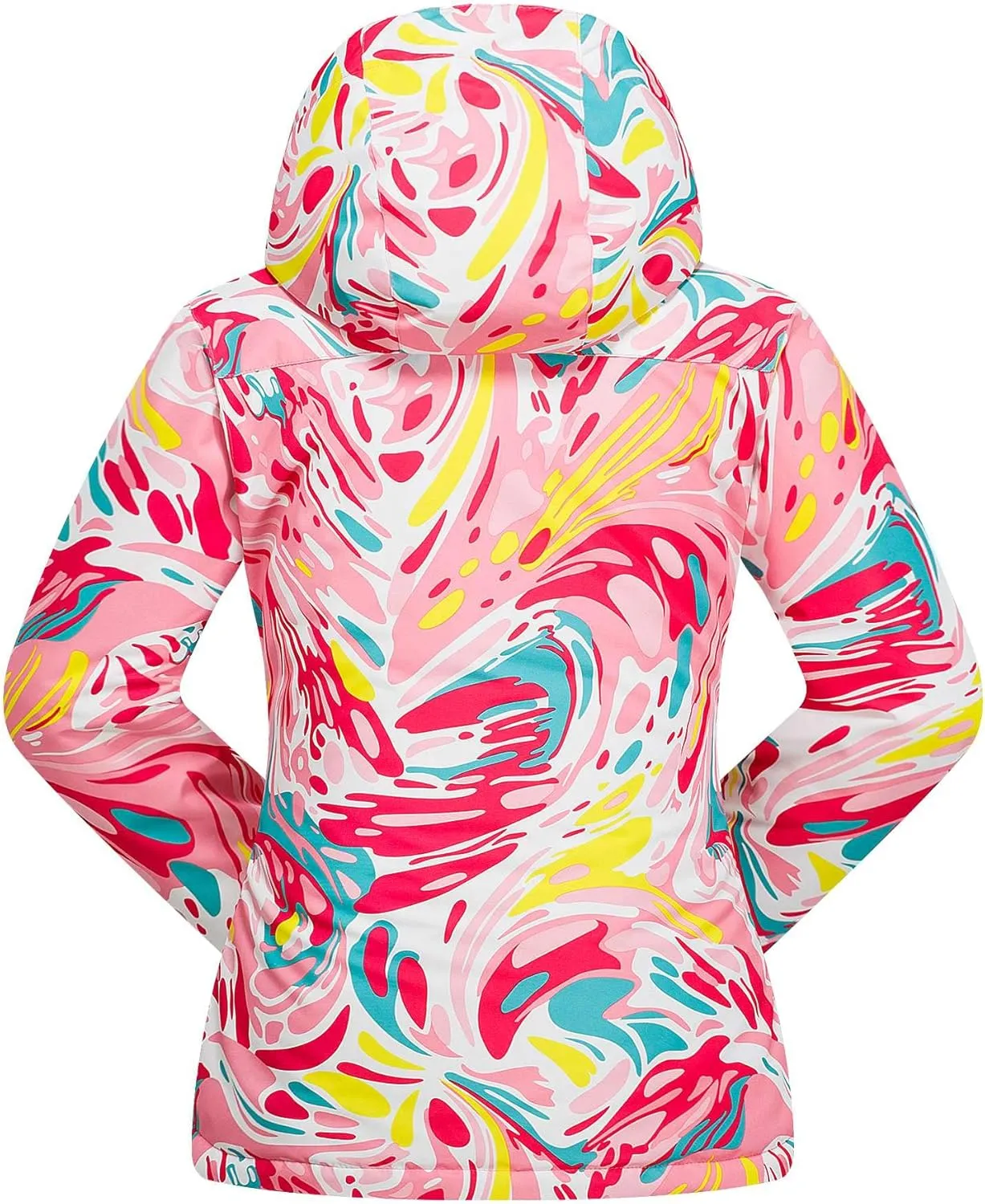 WOWULOVELY Girls Boy's Winter Ski Jackets Waterproof Kids Snowboarding Jacket Snow Coat Thicken Warm Hooded Ski Jacket