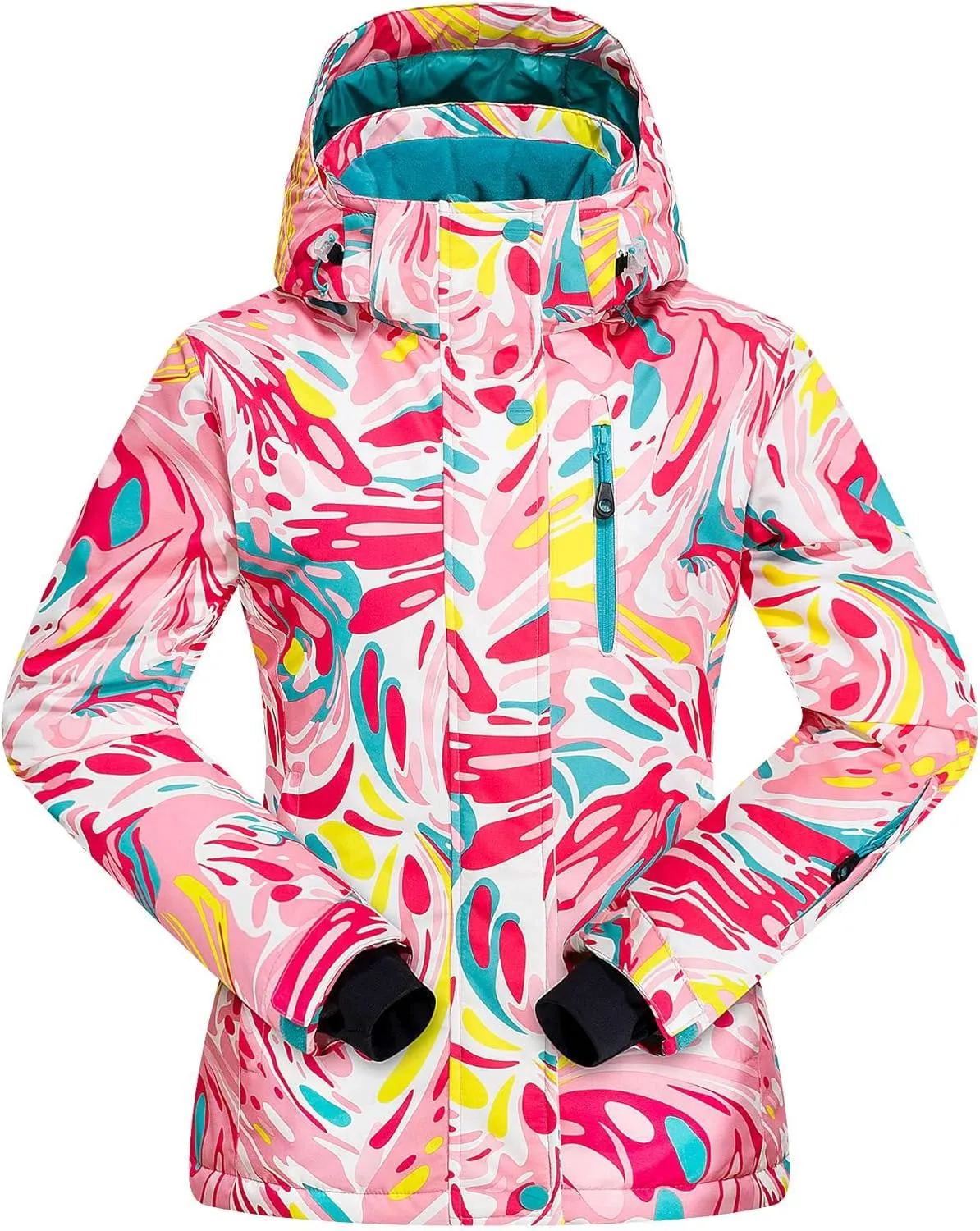 WOWULOVELY Girls Boy's Winter Ski Jackets Waterproof Kids Snowboarding Jacket Snow Coat Thicken Warm Hooded Ski Jacket