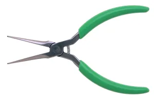 Xcelite LN775512G Slim Line Long Needle Nose Smooth Plier with Green Cushion Grip, 5-1/2" Length, 1-3/4" Jaw Length