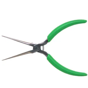 Xcelite NN7776V Long Needle Nose Plier with Blue Cushion Grip Handle, Serrated Jaw, 6" Length, 2-5/16" Jaw Length, Carded