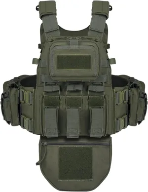 YAKEDA Tactical Training Vest with PALS System - Multi-Pocket Adjustable Straps Quick-Release Buckle for Hunting