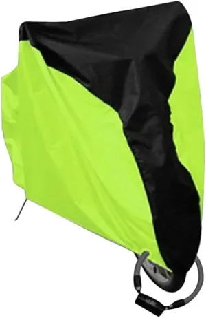 YARNOW Mountain/road Bike Cover Uv Protected Sturdy Waterproof Lock Hole Portable Black Fluorescent Green 180x60x90cm