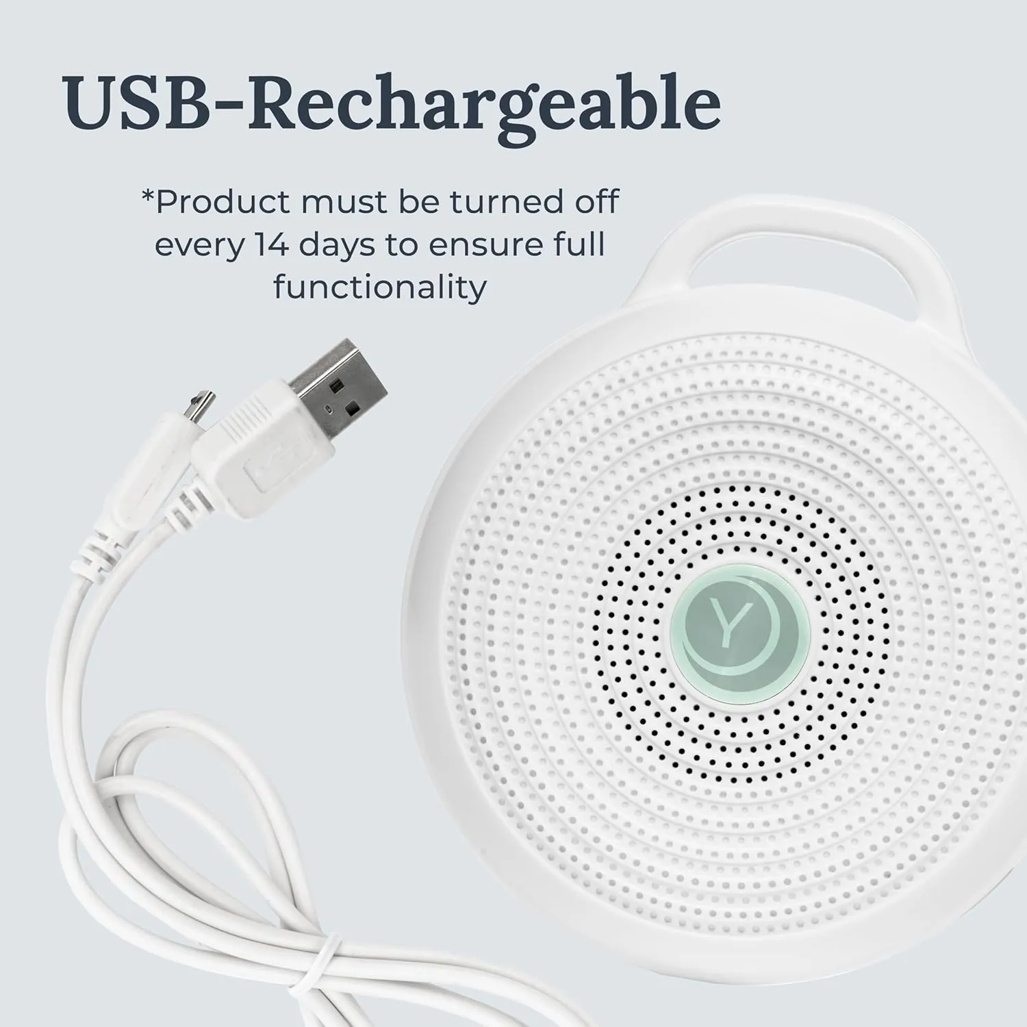 Yogasleep Rohm Portable White Noise Sound Machine, 3 Soothing Natural Sounds with Volume Control, Sleep Therapy For Adults, Kids & Baby, Noise Cancelling for Office Privacy & Meditation, Registry Gift