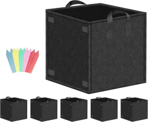 YSSOA 5-Pack 7 Gallon Grow Bags Heavy Duty Thickened Nonwoven Aeration Fabric Pots with Handles, Cloth Pots for Plants, Vegetable, Flower, Tomato Potato