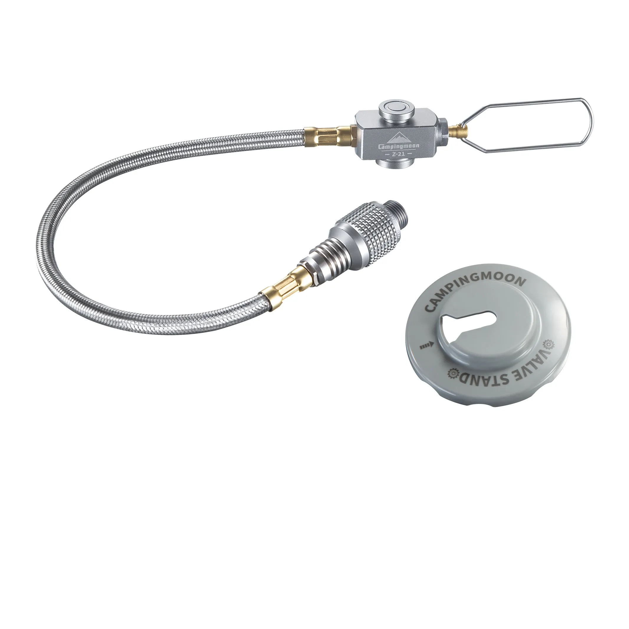 Z21-25 9.8-inch Multi-function Gas Hose for EN417 Lindal Valve Screw-on Type Canister and Device
