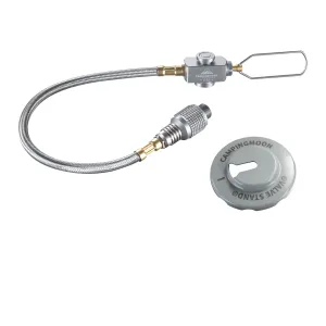 Z21-25 9.8-inch Multi-function Gas Hose for EN417 Lindal Valve Screw-on Type Canister and Device