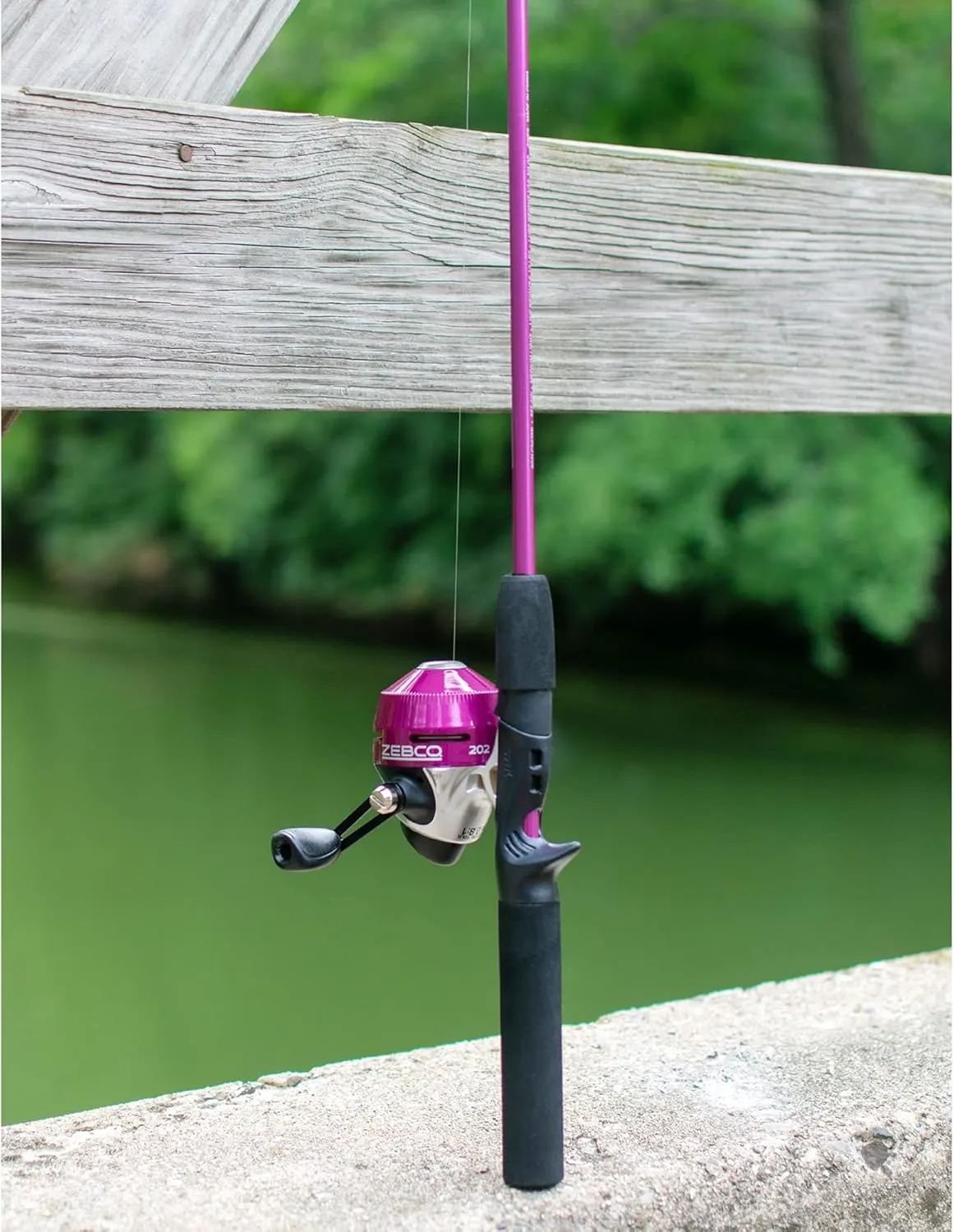 Zebco 202 Spincast Reel and Fishing Rod Combo, 5-Foot 6-Inch 2-Piece Fishing Pole, Size 30 Reel, Right-Hand Retrieve, Pre-Spooled with 10-Pound Zebco Line
