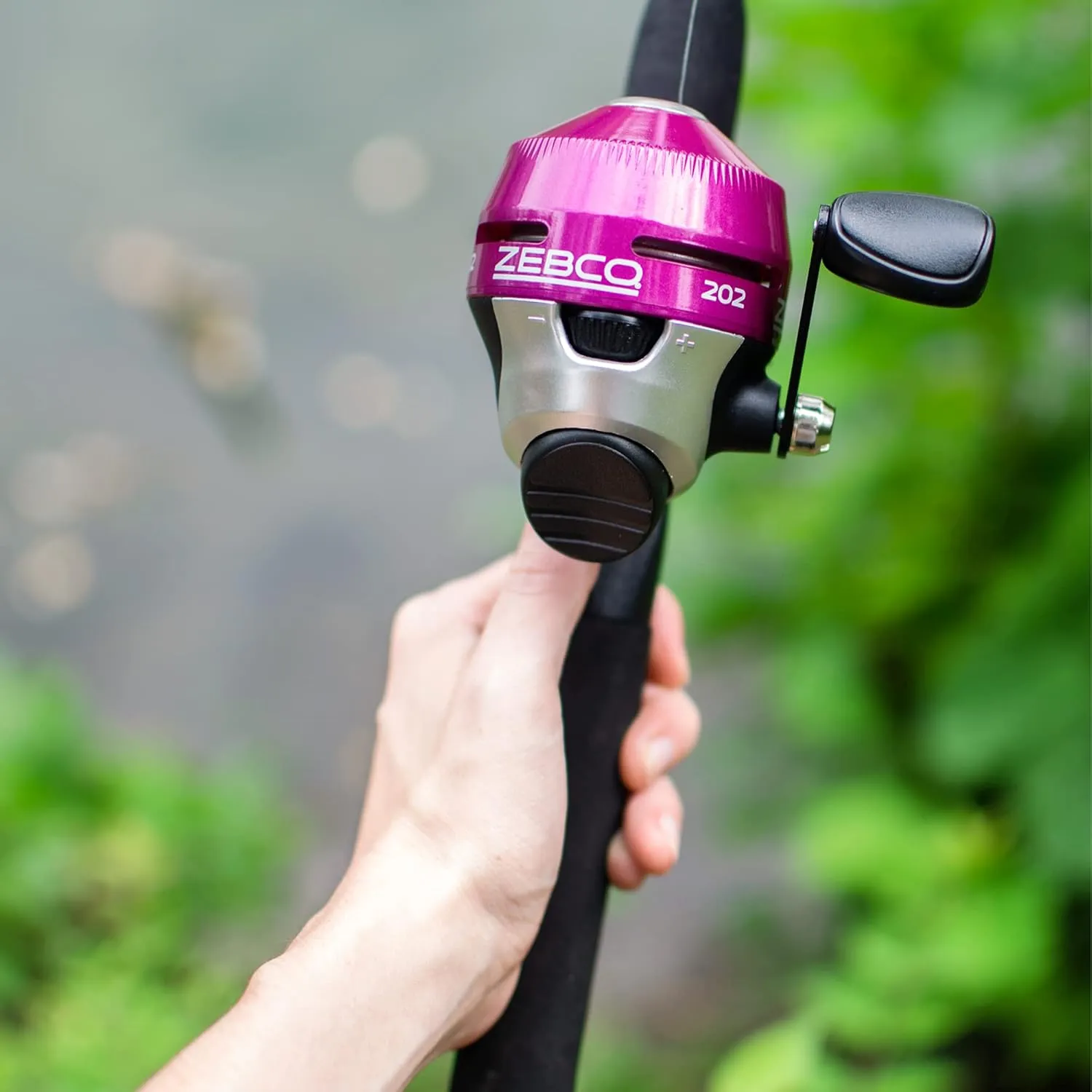 Zebco 202 Spincast Reel and Fishing Rod Combo, 5-Foot 6-Inch 2-Piece Fishing Pole, Size 30 Reel, Right-Hand Retrieve, Pre-Spooled with 10-Pound Zebco Line