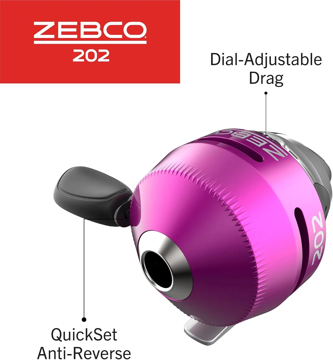 Zebco 202 Spincast Reel and Fishing Rod Combo, 5-Foot 6-Inch 2-Piece Fishing Pole, Size 30 Reel, Right-Hand Retrieve, Pre-Spooled with 10-Pound Zebco Line