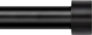 Zeerobee Curtain Rods for Windows 32 to 72, Black Curtain Rod, Adjustable 1 Inch Heavy Duty Outdoor/Indoor Modern Drapery Pole, 32"-72"