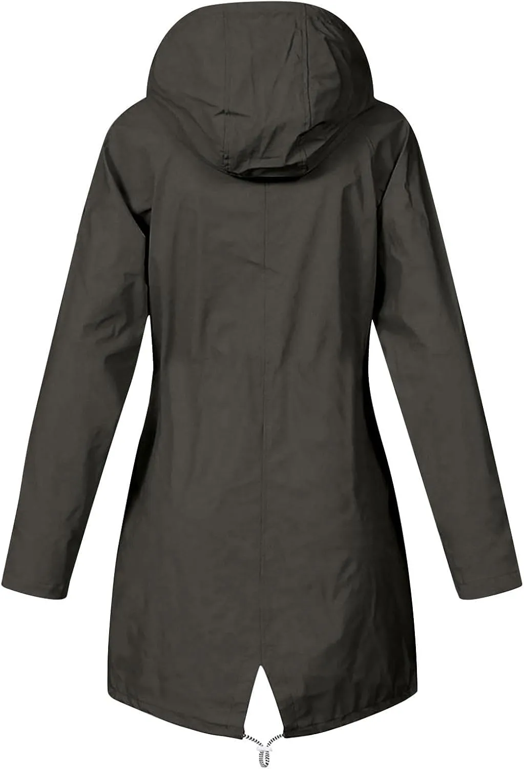 ZEFOTIM Raincoat for Women with Hood Waterproof Light Weight Casual Raincoat with Pockets Zip Up Hiking Jackets Clothes
