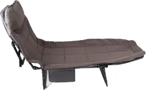 Zerodis Portable Folding Camping Cot, Adults Reclining Chaise Cot, Adjustable Backrest Camping Bed Single Person Lounge Chair Sleeping Cots Chair for Beach Lawn Camping Pool Sun Tanning