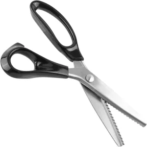 Zig Zag Sewing Scissors, Pinking Shear Stainless Steel Fabric Decorative Fabric Decorative Triangle Pinking Shears Scrapbook Scissors Decorative for Sewing, Tailoring, (4mm)