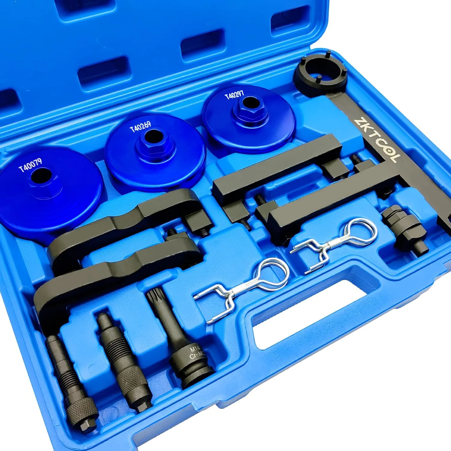 ZKTOOL Engine Camshaft Alignment Locking Timing Tool Kit Compatible with Audi VW 2.0, 2.4, 2.8, 3.0T, 3.2, 4.2, 5.2 Engine A4 A6 A6L A8 Q5 Q7 R8 Porsche 3.0T Engine, T40133, T40070, T10355, T40058